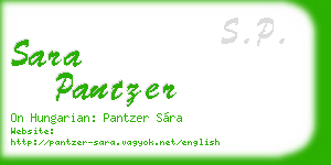 sara pantzer business card